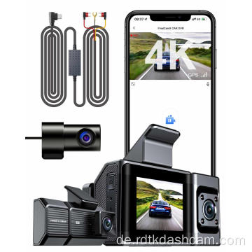 4K UHD 3 Kanal Dashcams integriertes GPS